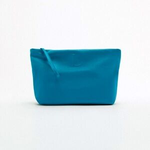 Zara LEATHER CLUTCH WITH LETTER (L)